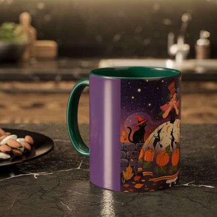 🎃🌙 The Pumpkin Moon Dress Colorful Mug – Whimsical Halloween Fashion