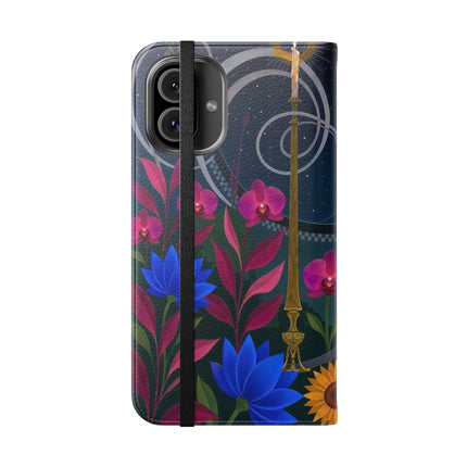 🌙🕯️ The Lady Of The Midnight Garden Flip Case – Art Deco Nocturne