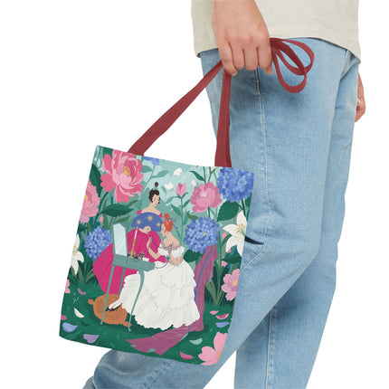 🌸🕯️ The Ladies Of The Enchanted Garden Vanity Tote Bag – Art Deco Floral Elegance