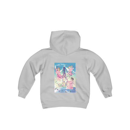 Angelic Revelry Youth Hooded Sweatshirt – A Celebration of Joy & Celestial Wonder