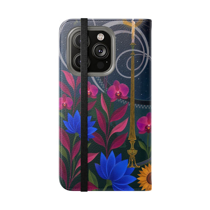 🌙🕯️ The Lady Of The Midnight Garden Flip Case – Art Deco Nocturne