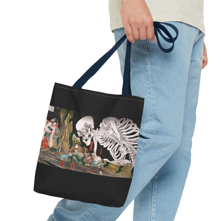 Mitsukuni Defying the Skeleton Spectre by Utagawa Kuniyoshi Tote Bag (AOP)