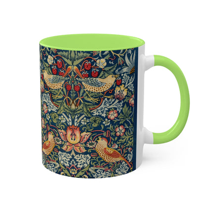 Strawberry Thief by William Morris Colorful Mugs, 11oz