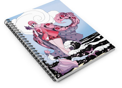 Goddess of the Swirling Sea Spiral Notebook - Ruled Line
