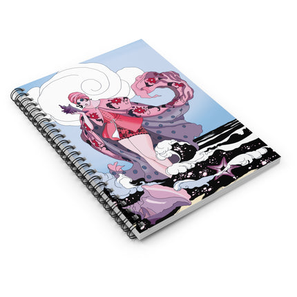Goddess of the Swirling Sea Spiral Notebook - Ruled Line