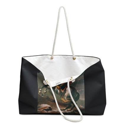 Napoleon Crossing the Alps by Jacques-Louis David Weekender Bag