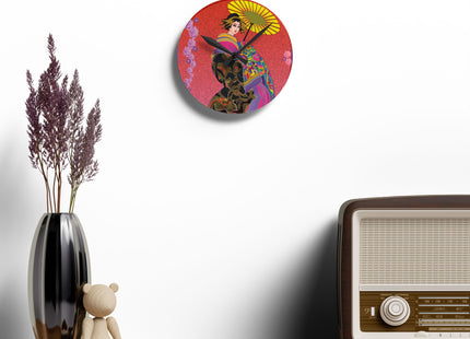 Enchanting Geisha Acrylic Wall Clock