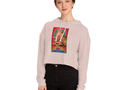 July & Ruby (from the Gem Series) by Sofia Chiostri Women’s Cropped Hooded Sweatshirt