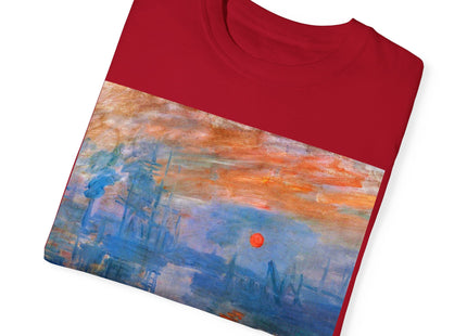Sunrise by Claude Monet Unisex Garment-Dyed T-shirt