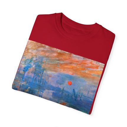 Sunrise by Claude Monet Unisex Garment-Dyed T-shirt