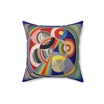 Rythme No. 1 by Robert Delaunay Spun Polyester Square Pillow