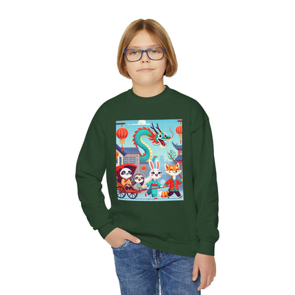 The Little Dragon and Friends Youth Crewneck Sweatshirt – Friendship, Adventure & Playful Charm