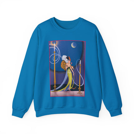 Smoke and Secrets: A Glamorous Encounter in Prohibition Era Heavy Blend™ Crewneck Sweatshirt