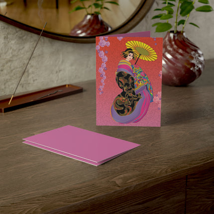 Enchanting Geisha Greeting Cards (1, 10, 30, and 50pcs)