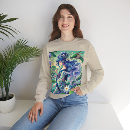 Fairy of the Koi Pond Heavy Blend™ Crewneck Sweatshirt