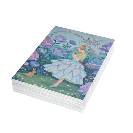 🌸🐇 The Secret Blossom Garden Postcards With Envelopes – Art Deco Spring Whimsy