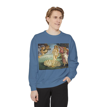 Birth of Venus by Sandro Botticelli Unisex Garment-Dyed Sweatshirt