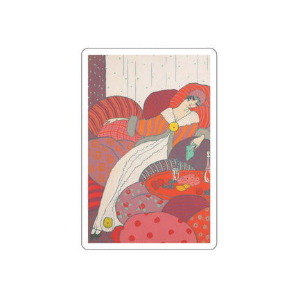 Les Coussins by Georges Lepape Die-Cut Stickers (5 Sizes)