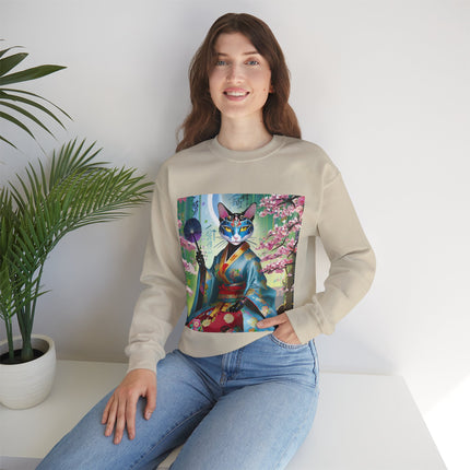 Cyberpunk Geisha Unisex Heavy Blend™ Crewneck Sweatshirt