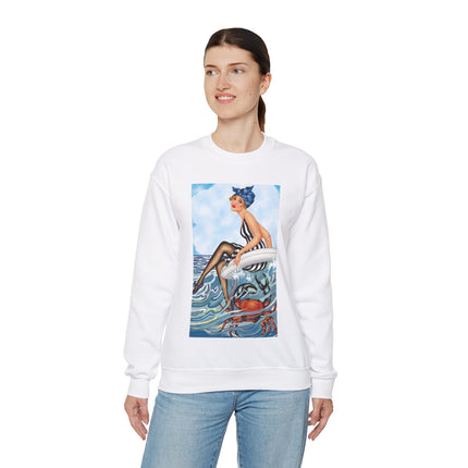 Playful Waves and Fashion Follies Heavy Blend™ Crewneck Sweatshirt