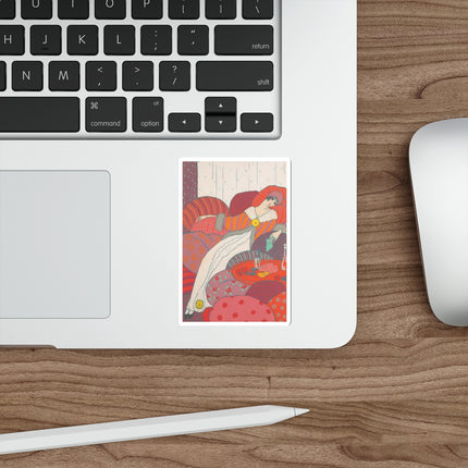 Les Coussins by Georges Lepape Die-Cut Stickers (5 Sizes)
