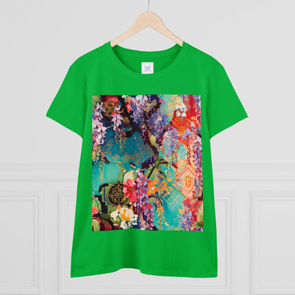 Golden Wisteria Symphony Women's Midweight Cotton Tee