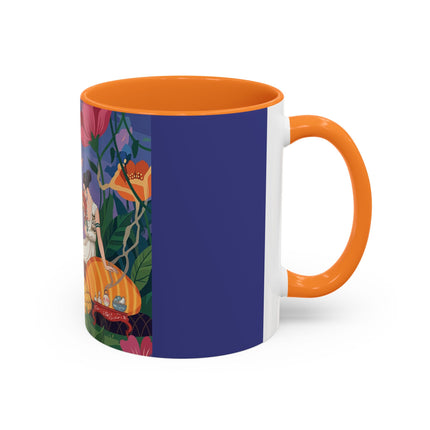 The Garden Of Quiet Reverie Colorful Mugs – Art Deco Botanical Serenity