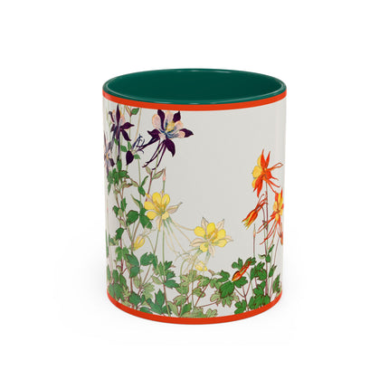 Aquilegia Flowers by Tanigami Kônan Colorful Mugs (11oz, 15oz)
