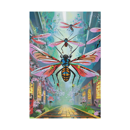 Neon Swarm Matte Canvas, Stretched, 0.75"
