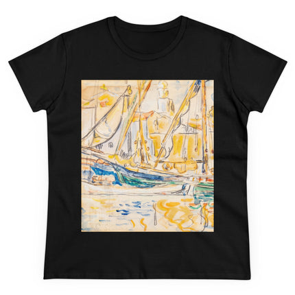 Saint-Tropez by Paul Signac Women's Midweight Cotton Tee