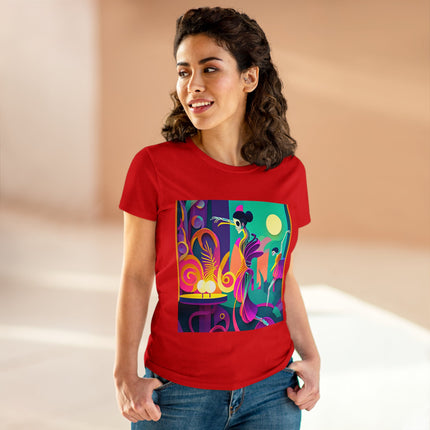 Dance of the Skeleton Ballerinas Women's Midweight Cotton Tee