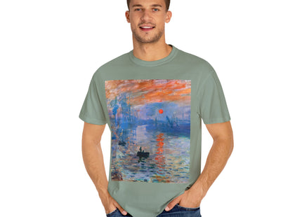 Sunrise by Claude Monet Unisex Garment-Dyed T-shirt
