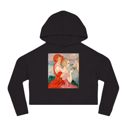 Sur la Route d'Anacapri by Gerda Wegener Women’s Cropped Hooded Sweatshirt
