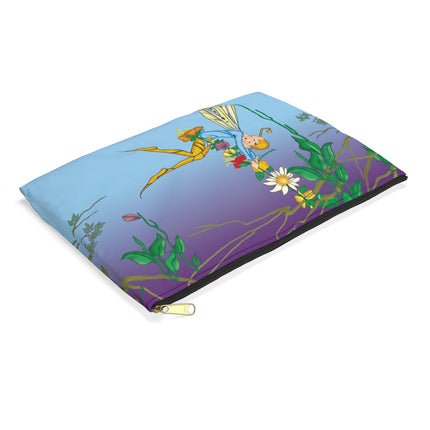 A Fairy’s Delight Accessory Pouch – Art Deco Whimsy & Floral Grace