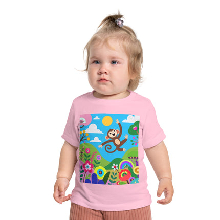 Playful Young Monkey Baby T-Shirt – A World of Joyful Adventure