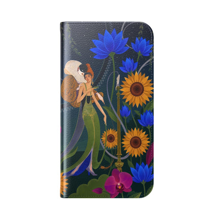 🌙🕯️ The Lady Of The Midnight Garden Flip Case – Art Deco Nocturne