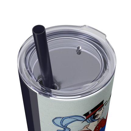 Costume de Yacht by George Barbier Skinny Tumbler with Straw, 20oz