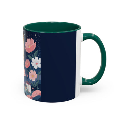 🕛🌸 Midnight Waltz Before Christmas Colorful Mug – Art Deco Holiday Fantasy