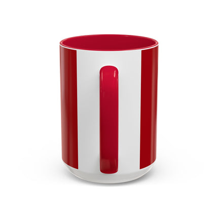 Regal Crimson Crane in the Autumn Mist Colorful Mugs (11oz, 15oz)