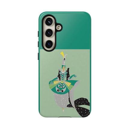 Peacock Dancer Phone Case – Opulent Glamour & Theatrical Elegance
