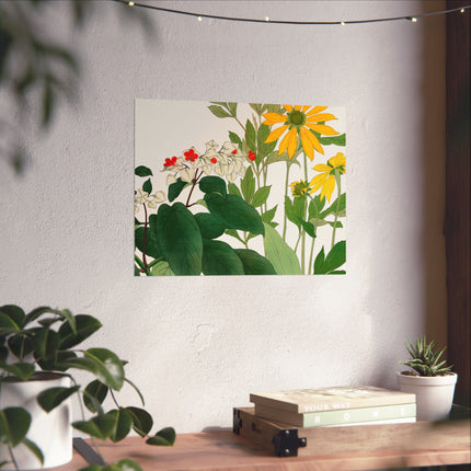 Clerodendrum & Rudbeckia by Tanigami Kônan Premium Matte Horizontal Posters