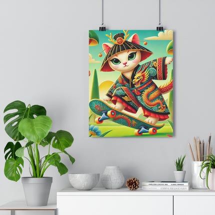 Dragon Dance on Wheels Giclée Art Print