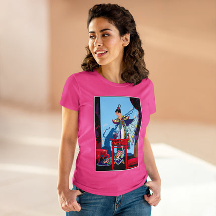 A Visual Journey by Umberto Brunelleschi Women's Midweight Cotton Tee