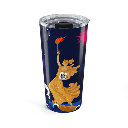 Liberty's Triumph 20oz Tumbler – Art Deco Glory & Triumphant Spirit