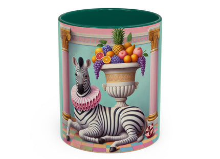 Still Life with Zebra, Fruit, and Pink Columns Colorful Mugs (11oz, 15oz)