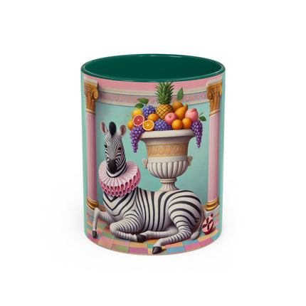 Still Life with Zebra, Fruit, and Pink Columns Colorful Mugs (11oz, 15oz)