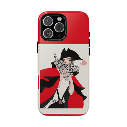 Crimson Masquerade Phone Case – Dramatic Grace & Bold Elegance