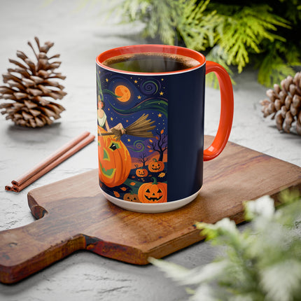 🧙‍♀️🎃 The Witch Of Pumpkin Moon Hollow Colorful Mug – Whimsical Halloween Magic