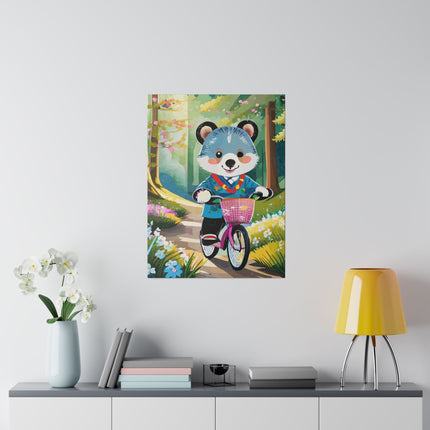 Furry Cyclist Matte Canvas, Stretched, 0.75"
