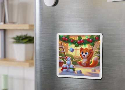Naughty or Nice Kitten Christmas Die-Cut Magnets (5 Sizes)